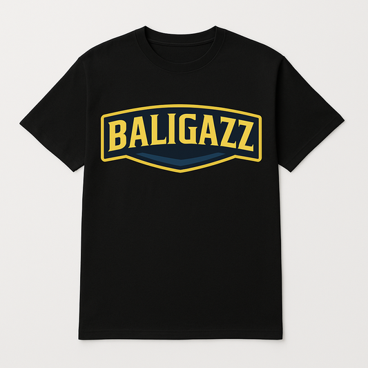 BALIGAZZ Premium Motorsports T-Shirt – Black & Yellow